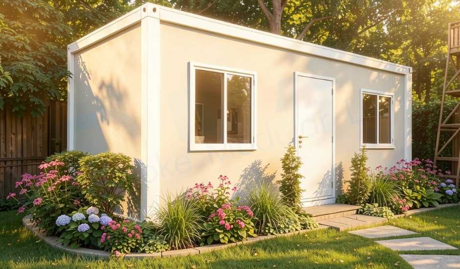 Vertical-ready modular office exterior
