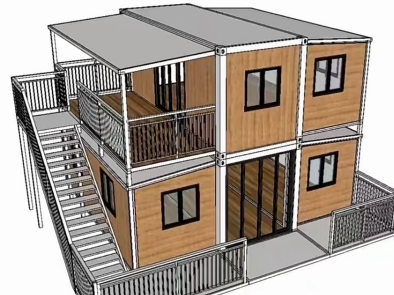 shipping houses small prefab houses prices 2 floor modern luxury ...