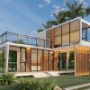 luxury prefab module apple cabin prefabricated house villa house import from china