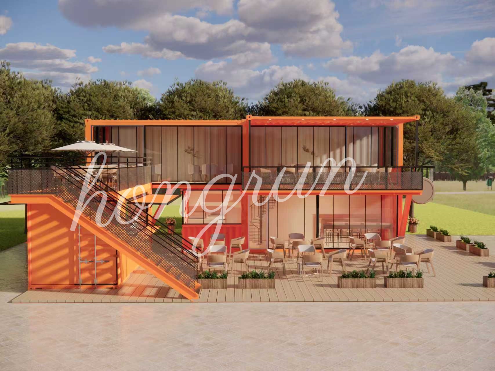 The Development Inspiration of Outdoor Container Cafes